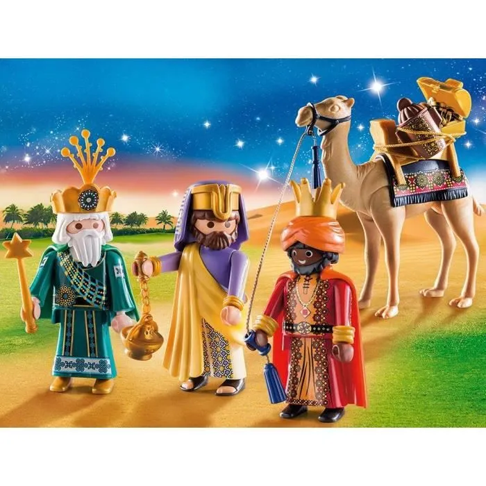 PLAYMOBIL 9497 - Rois mages - Mixte - A partir de 4 ans - Avec chameau et cadeaux-1