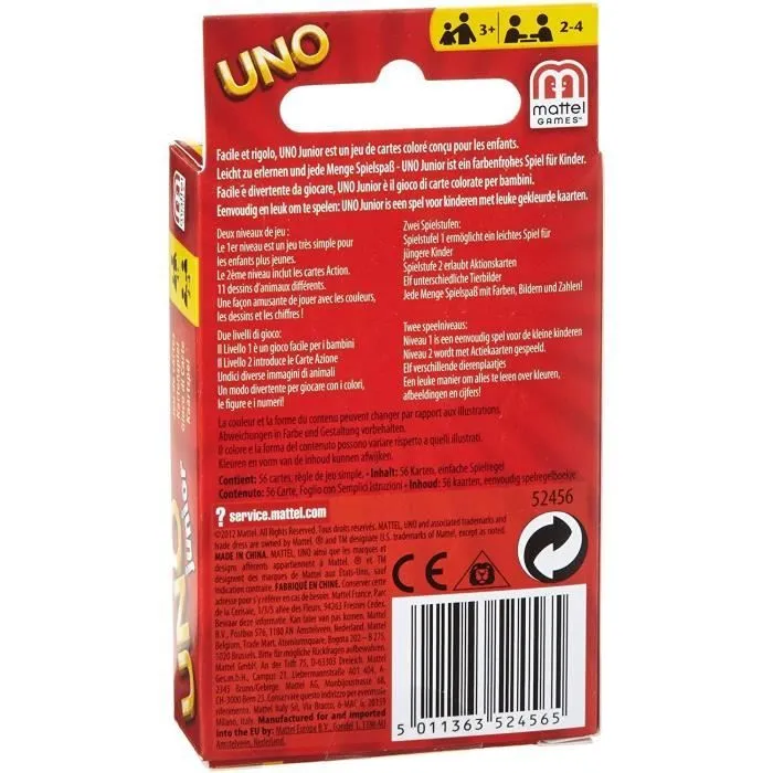 Mattel Games - Uno Junior - Jeu de Cartes pour Enfants - Dès 3 ans GKF04-5