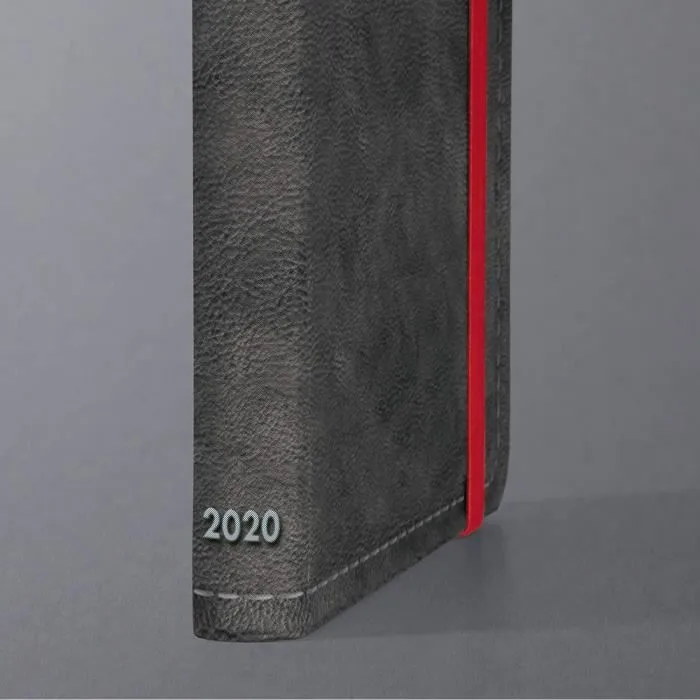 Agenda semainier - Sigel - Conceptum 2020 - Couverture rigide - 9,5 x 15 cm - Vintage gris foncé-1