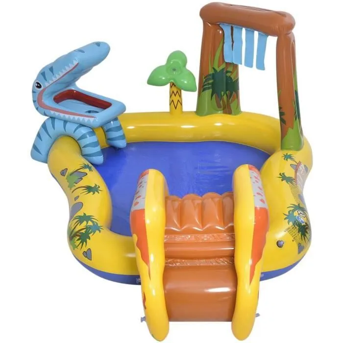 TOBOGGAN Centre De Jeux Aquatique Gonflable avec Toboggan Aire De Jeux Aquatique Toboggan Piscine Enfant Exterieur l'eau Gonflab347-1