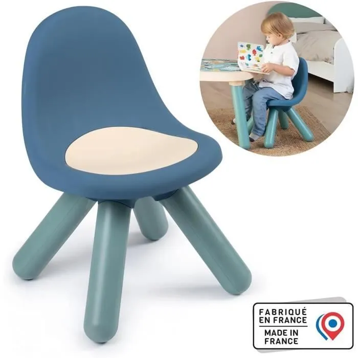Little Smoby - Chaise enfant bleue - Pieds soufflés - Intérieur et Extérieur - Anti-UV-3