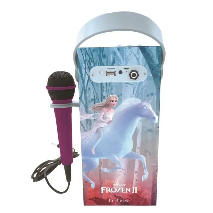 Enceinte Karaoké Enfant - LEXIBOOK - La Reine des Neiges - Bluetooth V5.0 - Effets Lumineux-2