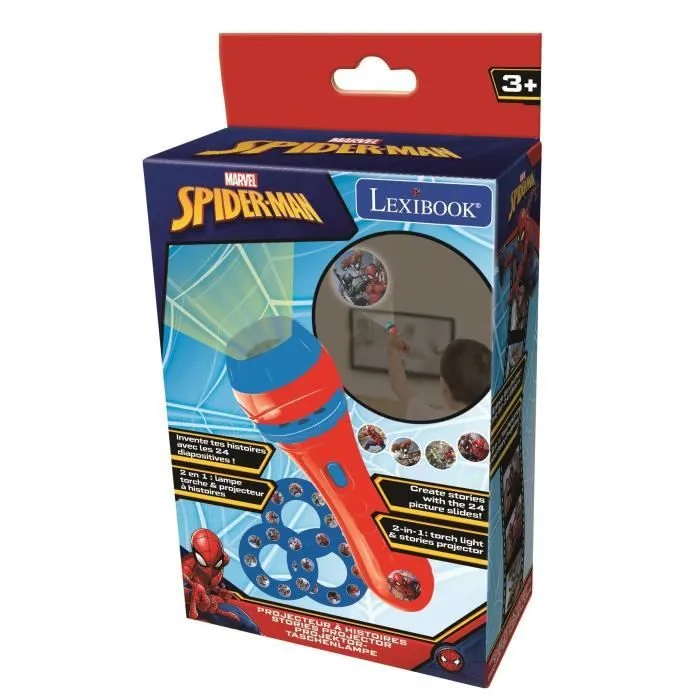 Projecteur à histoires et lampe torche Spider-Man - LEXIBOOK-4