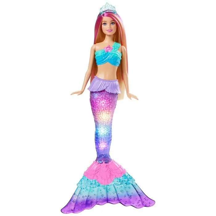 Barbie-Poupée Barbie Dreamtopia Sirène Lumières Scintillantes, 3-7 ans HDJ36-0