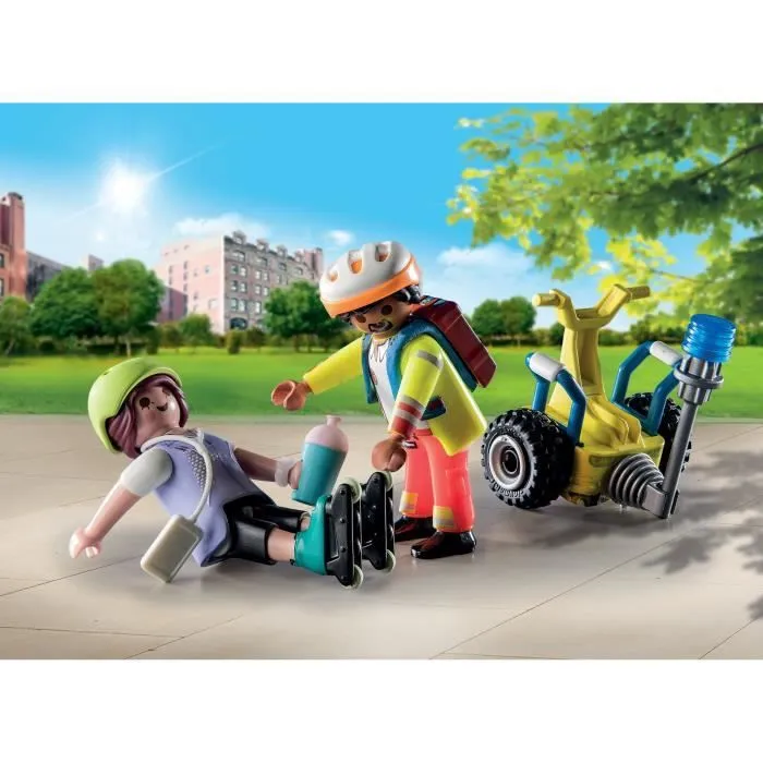 PLAYMOBIL 71257 Secouriste avec gyropode, City Action, Les Secouristes, Starter Pack, Dès 4 ans-3