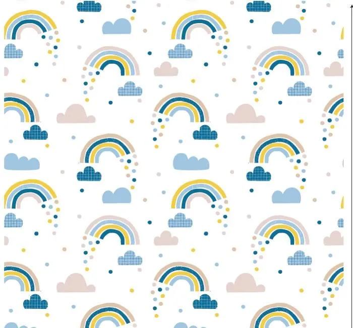 Couette bébé légère imprimée Rainbow - 80 x 120 - Spécial été - MORTREUX-1