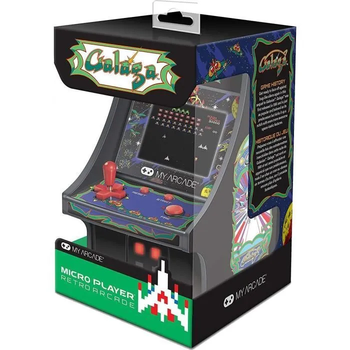 Borne d'Arcade Rétro Mini - My Arcade - GALAGA - Écran 5 pouces - Console portable - Noir-4
