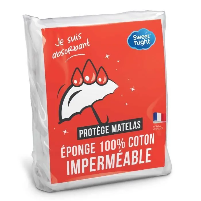 Protège matelas - Sweetnight - 180x200 cm - Imperméable - Absorbant - Respirant-0