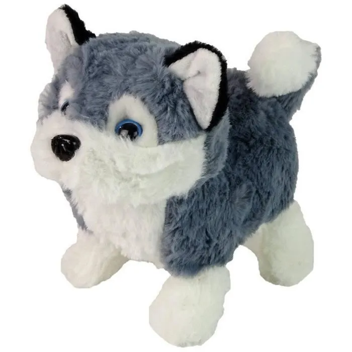 Peluche - Husky - Interactif - Marche - Sons - Queue qui remue-1