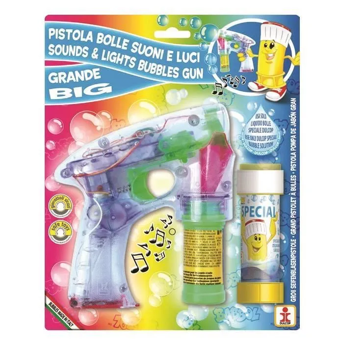Pistolet à Bulles Transparent avec Recharge de 60ml-0