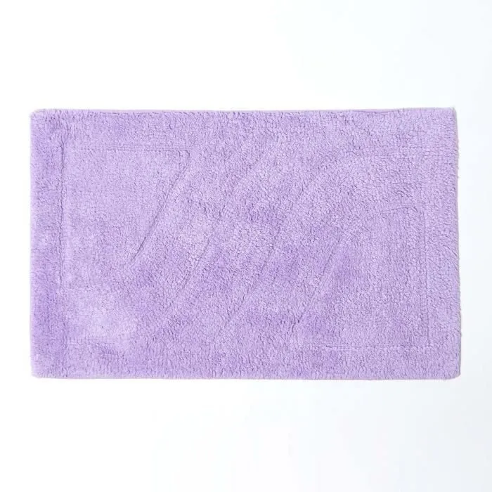 Tapis de bain pur Coton haut de gamme 2 pièces Lilas-1