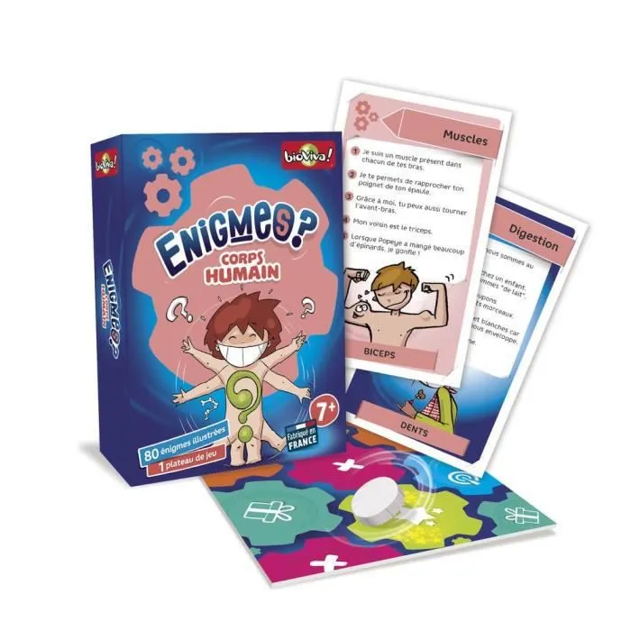 Jeu de cartes BIOVIVA Enigmes - Corps humain - Pour enfants à partir de 7 ans-4