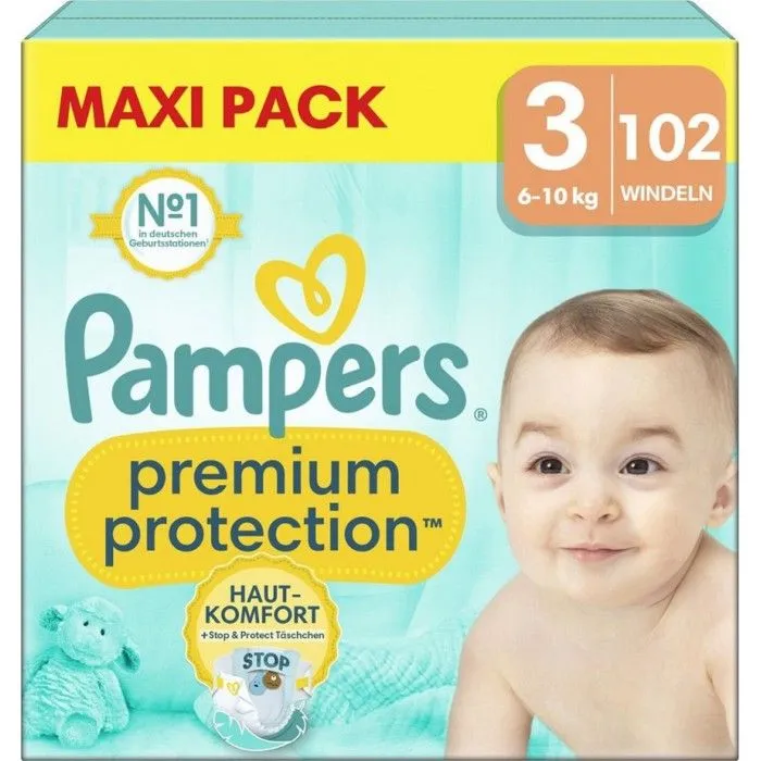 Pampers Couches Premium Protection Maxi Pack T3 (6-10 Kg)-0
