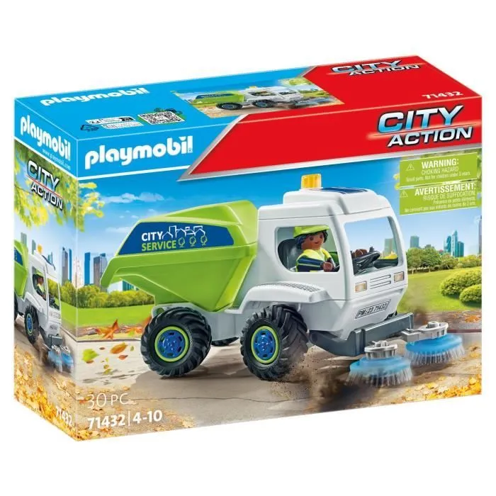 PLAYMOBIL 71432 Balayeuse de voirie - City Action - Dès 4 ans-0