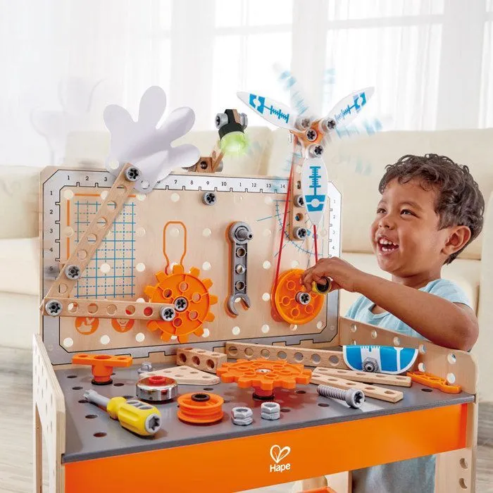 Etabli scientifique en bois - HAPE - Grand modèle - Multicolore - 79 pièces-1