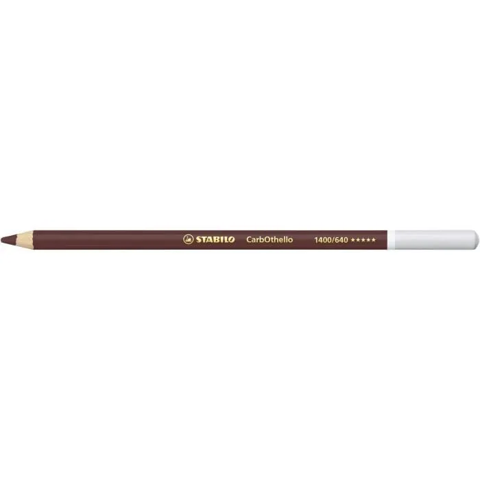 Crayon-craie pastel - STABILO - CarbOthello - Marron - Carton de 12 pièces - Mine 4,4 mm-0