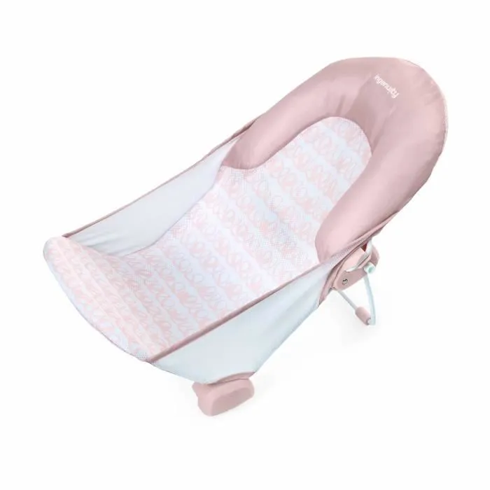 INGENUITY Transat de bain pour bébé fille pliable rose-0