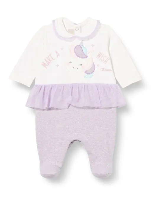Gigoteuse - douillette - turbulette Chicco , Combinaison licorne en chenille avec pied, Bebe fille-0