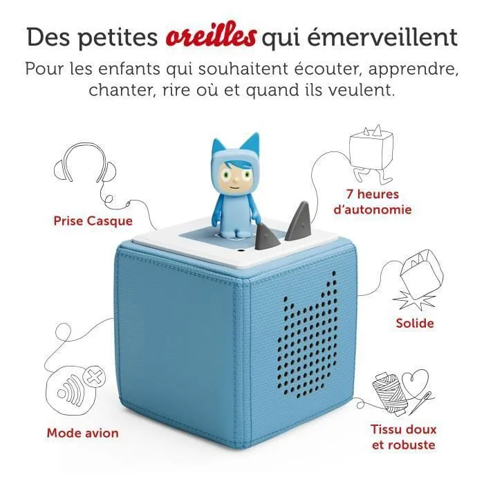 tonies® - Mon Premier Coffret Toniebox - Bleu Ciel - Conteuse d'histoires-1