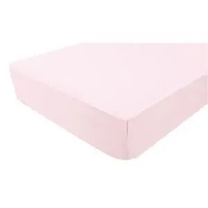 Drap housse en jersey DOMIVA - Rose poudré - 70 x 140 cm-0