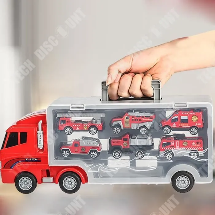 TD® Camion cargo jouet Stockable pour enfants Grandes Alliage Modèle de véhicule d'ingénierie de simulation Jouets pour garçons-3