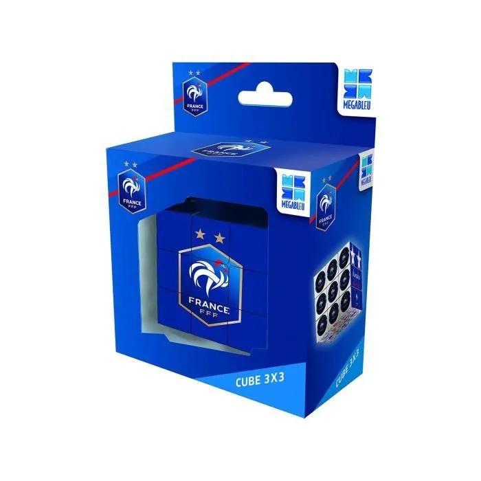 Cube 3x3 Equipe de France - Megableu - Casse-tête Rubik's - Supportez les Bleus !-3
