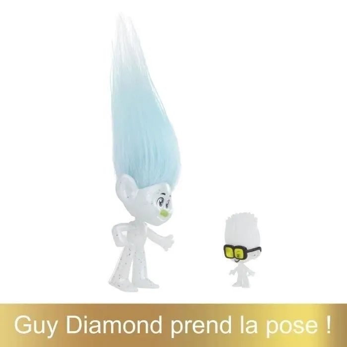 FIGURINES GUY ET PETIT DIAMANT - MATTEL - HNF09 - POUPEE MANNEQUIN TROLLS-5