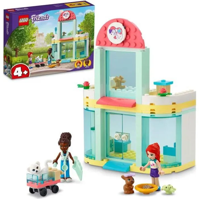 LEGO® 41695 Friends La Clinique Vétérinaire, Jouet pour Enfants +4 ans avec Mini-Poupée Mia, Figurines Animaux, Idée Cadeau-0