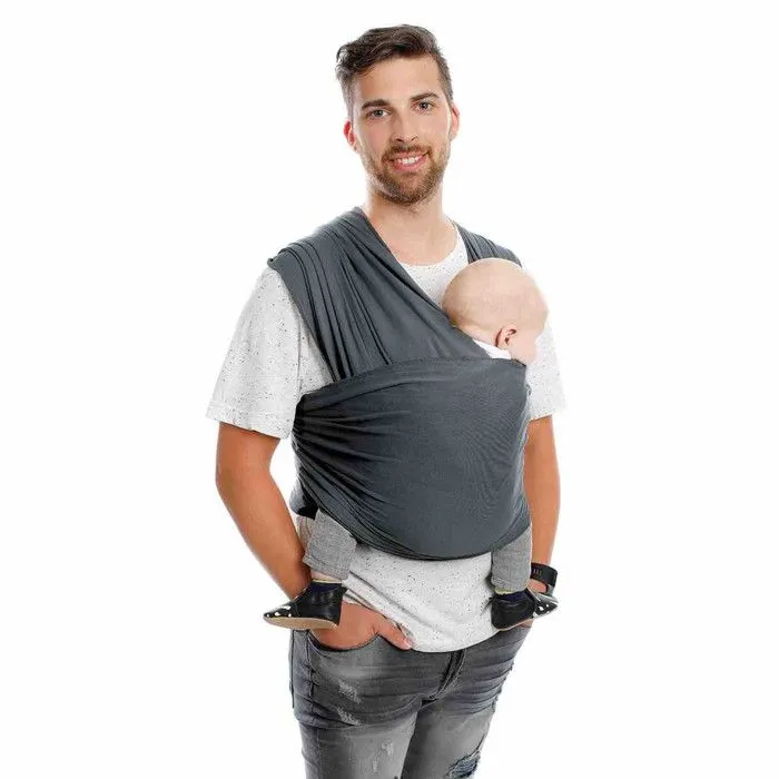 Écharpe de portage Tricot Slen en Bambou 540 x 67 cm Gris-2