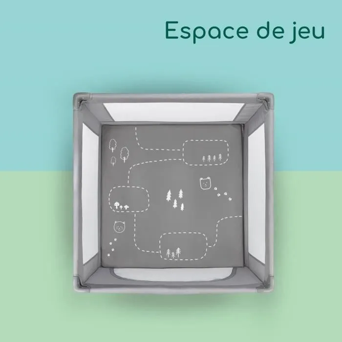 BEBECONFORT ADONIS, Parc-Lit, 2en1, ouverture sur le côté,spacieux, idéal pour voyager, léger, De 0 à 3 ans (15kg) Mineral gray-8