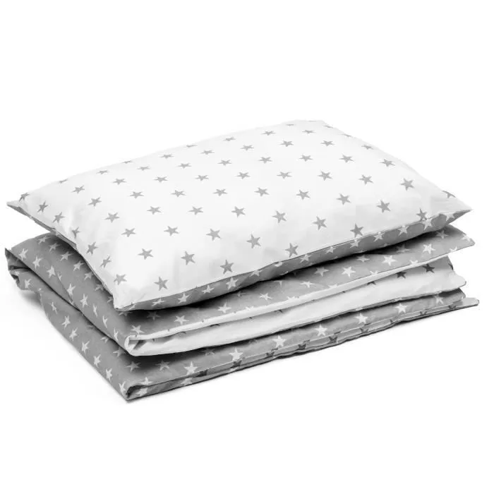 Housse de couette enfant 90 x 120 cm - TOTSY BABY - Blanc - Rectangulaire - Autres motifs - Coton-1