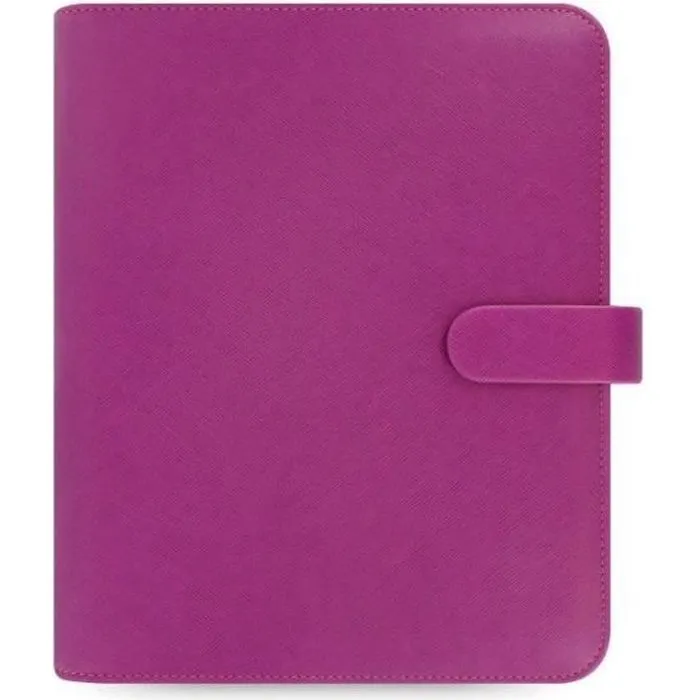 Agenda organiseur FILOFAX Saffiano - Rouge framboise - Ø 30 mm - A5 - Livré à l'unité-0