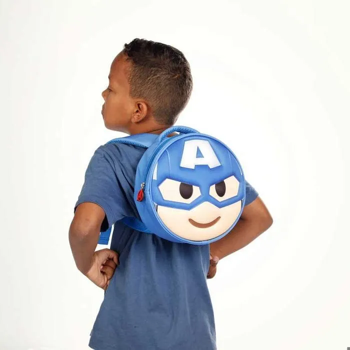 Sac à dos Emoji - Marvel Captain America Send - Bleu - Taille Unique-4