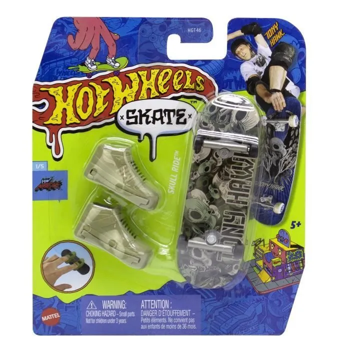 Hot Wheels - Coffret Finger Skate et Chaussures - Tony Hawk - 3 ans et +-0
