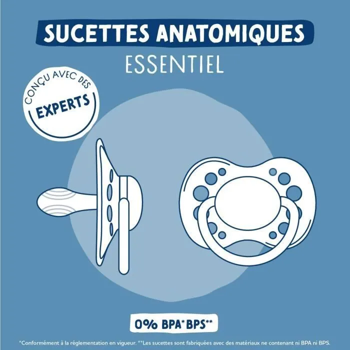 Duo sucettes anatomiques - DODIE - EDL A99 - 0/6 mois - Loutre-1