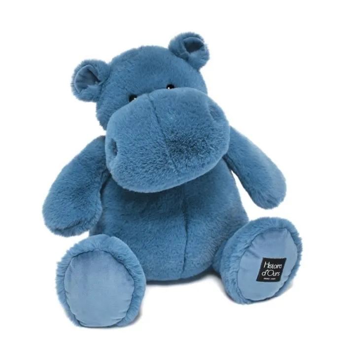 Peluche hippopotame 40CM Bleu-0