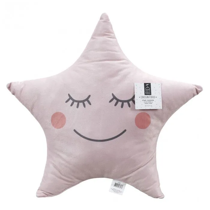 Coussin - Forme étoile - 44 x 37 cm - Rose-1