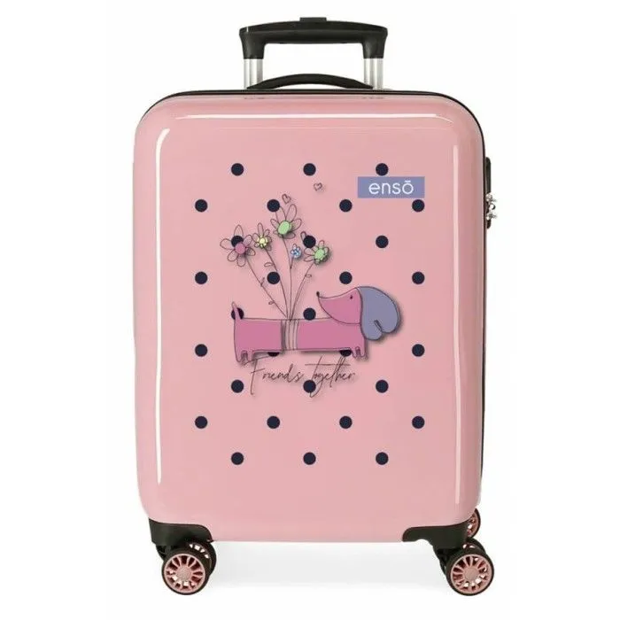 Valise enfant - Enso - Valise cabine fille "Friends Together" - 55 x 38 x 20 cm - Rose-0