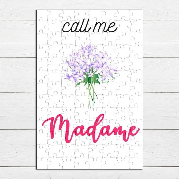 Puzzle Classique 100 pièces Call Me Madame Bouquet de Fleurs Femme Mariage-3