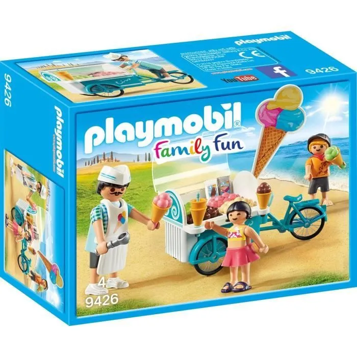 PLAYMOBIL 9426 - Marchand de glaces et triporteur - Family Fun - 35 pièces - Mixte - A partir de 4 ans-0