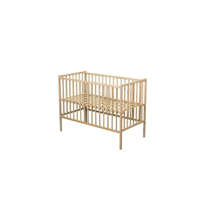 COMBELLE Lit en bois 70x140 cm RYnmi Vernis naturel-1