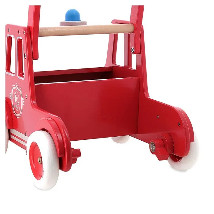 Chariot de marche - Vilac - Camion de pompiers - Roues caoutchoutées - Système de freinage - Klaxon gyrophare-1