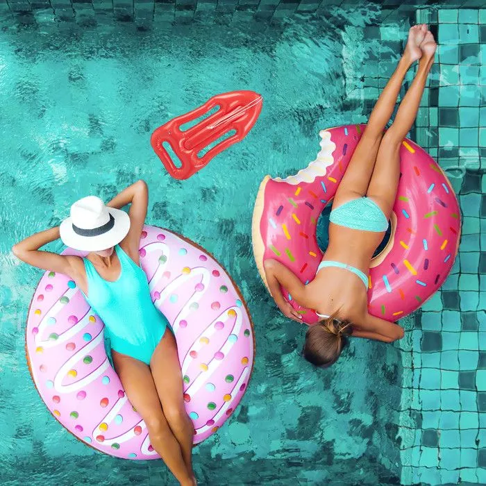 Relaxdays, Planche de sauvetage gonflable, Bouée de sauveteur, Déguisement Malibu, Pour enfants et adultes, rouge-1