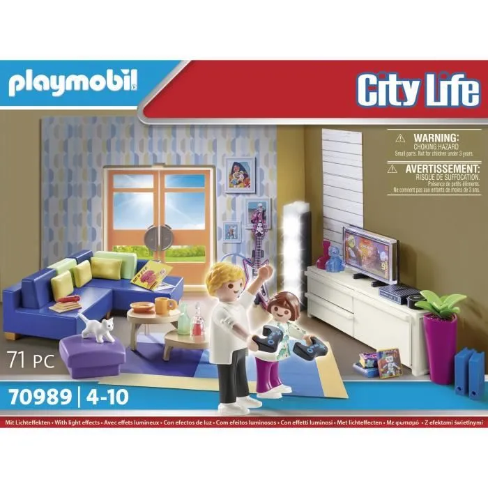 PLAYMOBIL - 70989 - City Life - La Maison Moderne - Salon Aménagé - Multicolore - 4 ans et plus-5
