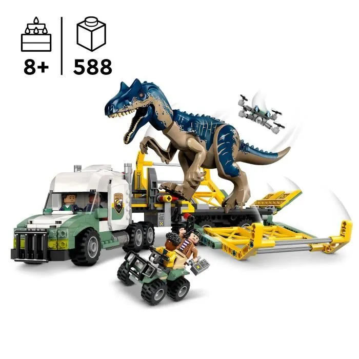 LEGO® Jurassic World 76966 Missions dinosaures : le camion de transport de l’allosaure-1