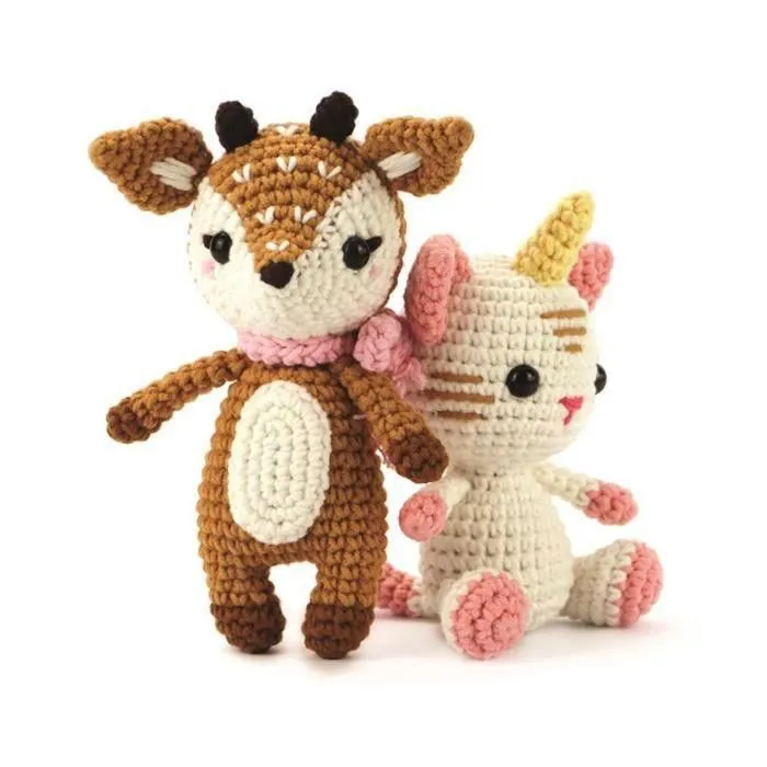 2 kits peluche en crochet Amigurumi - Ma petite biche-1