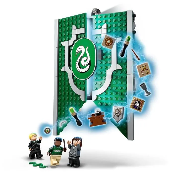 LEGO® Harry Potter 76410 Le Blason de la Maison Serpentard, Jouet Château avec Figurine Draco Malfoy-2