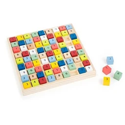 small foot 11164 Sudoku coloré "Educate" en bois, avec 81 cubes numérotés dans des couleurs vives, à partir de 6 ans. 11164-3