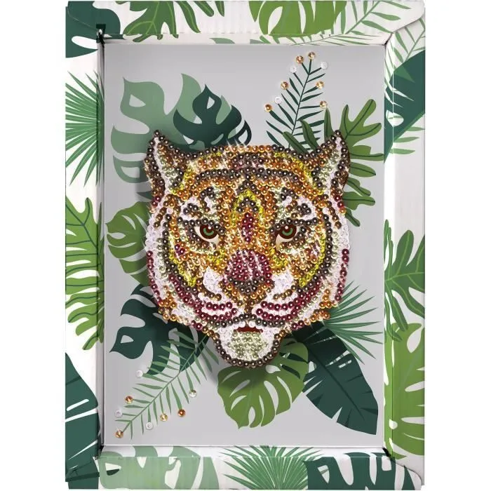 Kit Activités Manuelles - Collection Sequins - Tigre - Lansay - A partir de 8 ans-2