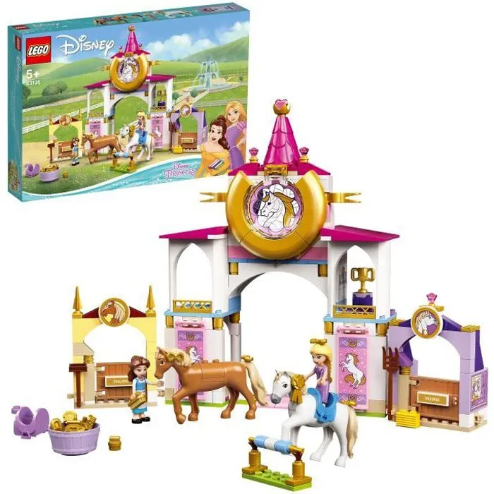 LEGO® 43195 Disney Les Écuries Royales de Belle et Raiponce Jouet de Construction avec Cheval et Figurines-0